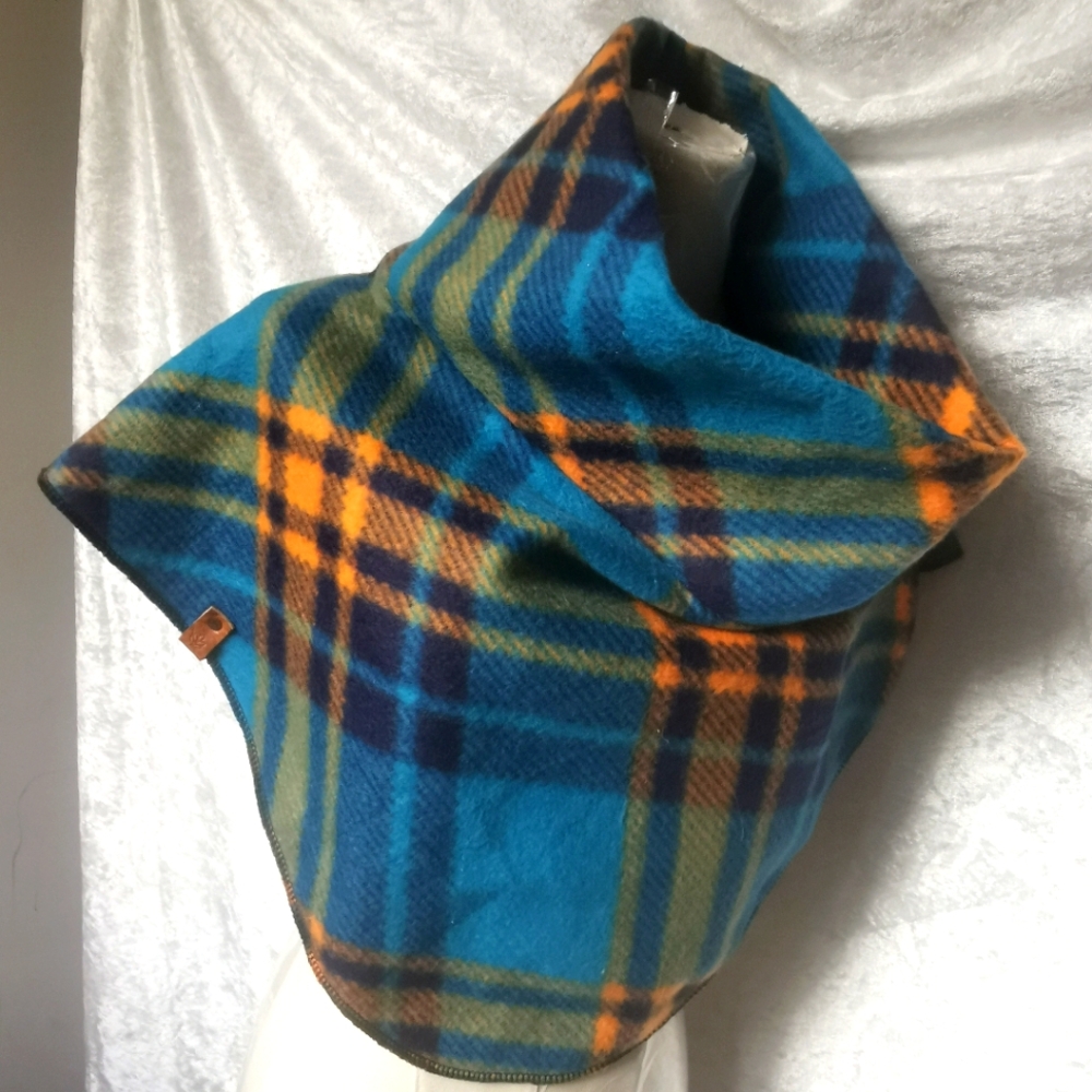 Dickey Pull Over Cowl Neck Shawl Poncho fleece head scarf